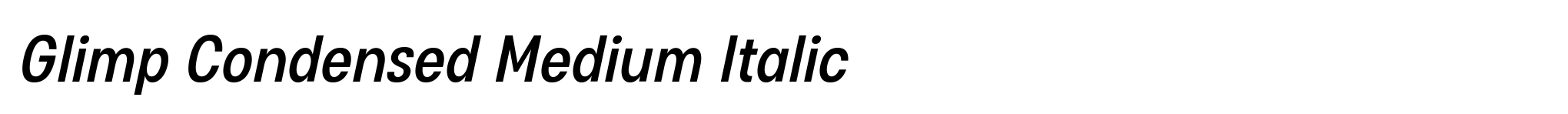 Glimp Condensed Medium Italic image